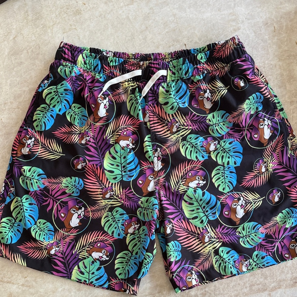 BUC-EES Tropical 🌴 Print Men's Swim Trunks